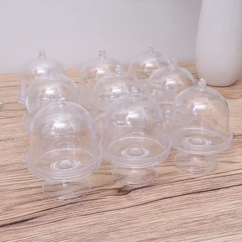 

12pcs Tray Modeling Shape Plastic Tranparent Candy Containers Holders Favors for Wedding Birthday Party