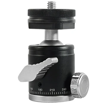 

Camera Ballhead Monopod Ball Head Tripod Head 360 Panoramic Head with Hot Shoe Base Mount Adapter for DSLR Camera Flash