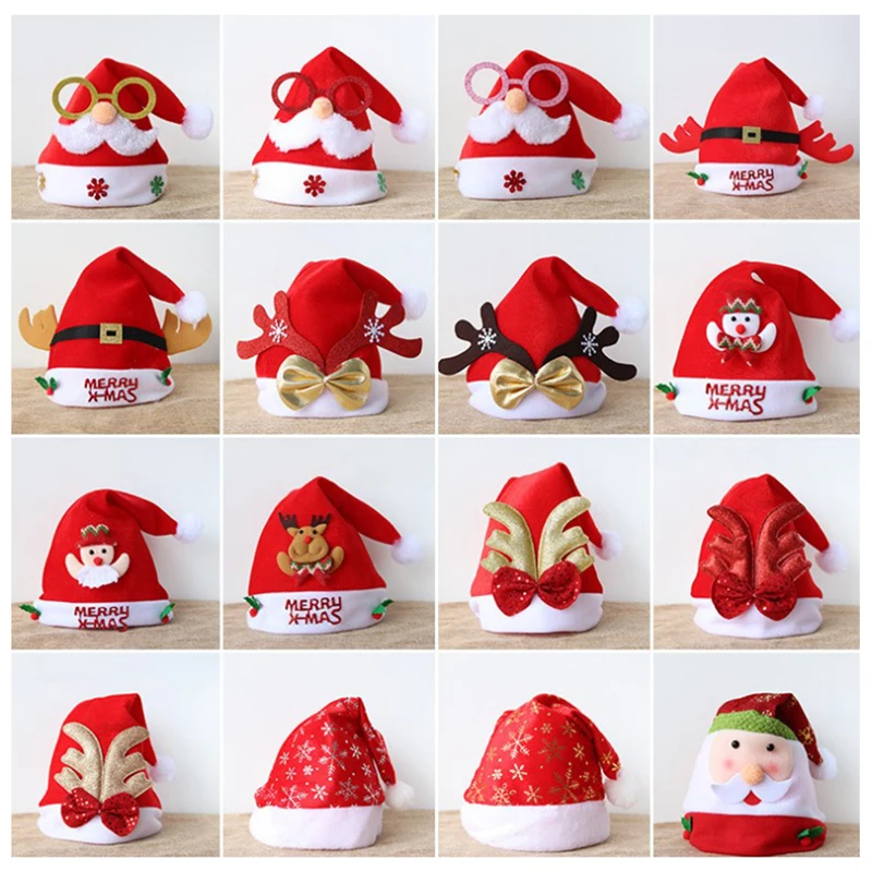 1pcs Christmas Hat Santa Claus Led 
