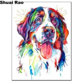 

Bernese Mountain color dog Full Square Drill 5D Diamond Painting by diy hand Embroidery 3d Cross Stitch Mosaic art Home Decor,