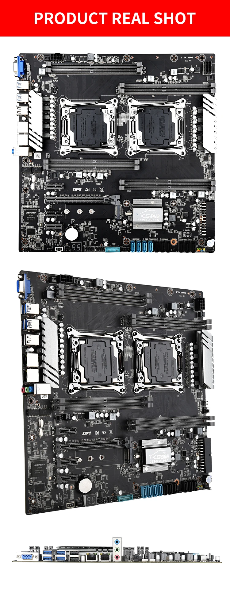 JINGSHA X99 Dual Motherboard Set Combo Intel Xeon E5 2680 V3 Dual 