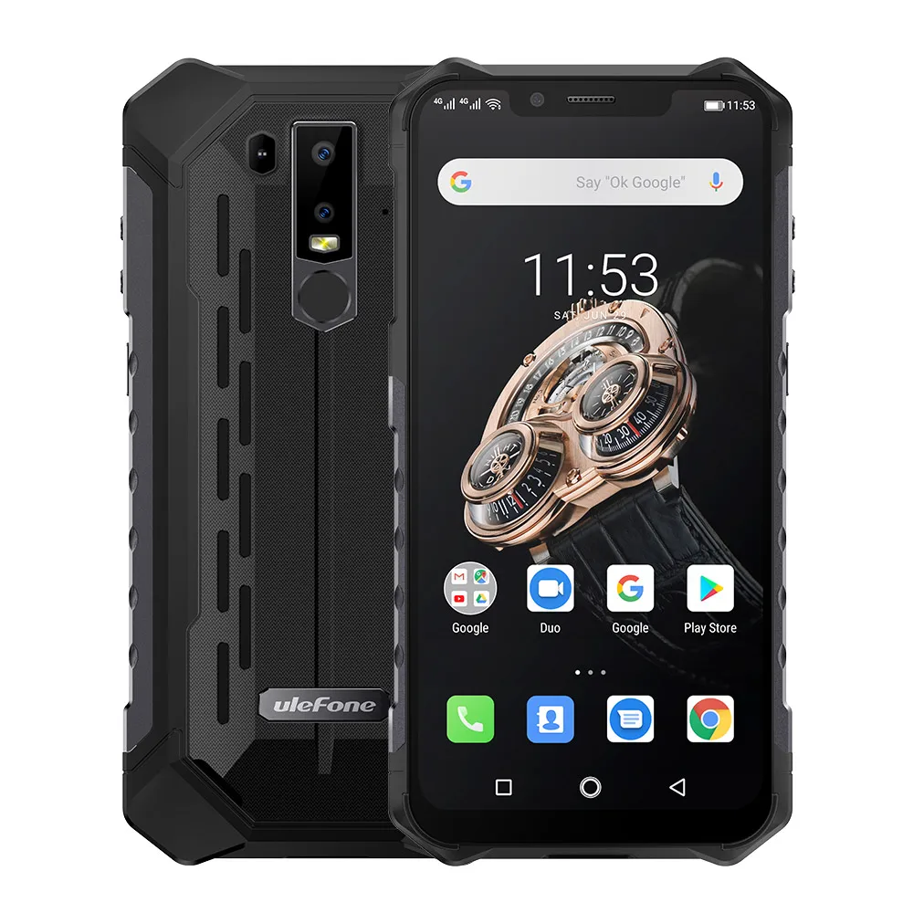Ulefone Armor 6S Водонепроницаемый IP68 NFC прочный мобильный телефон Helio P70 Otca-core Android 9,0 6GB+ 128GB смартфон глобальная версия - Цвет: black