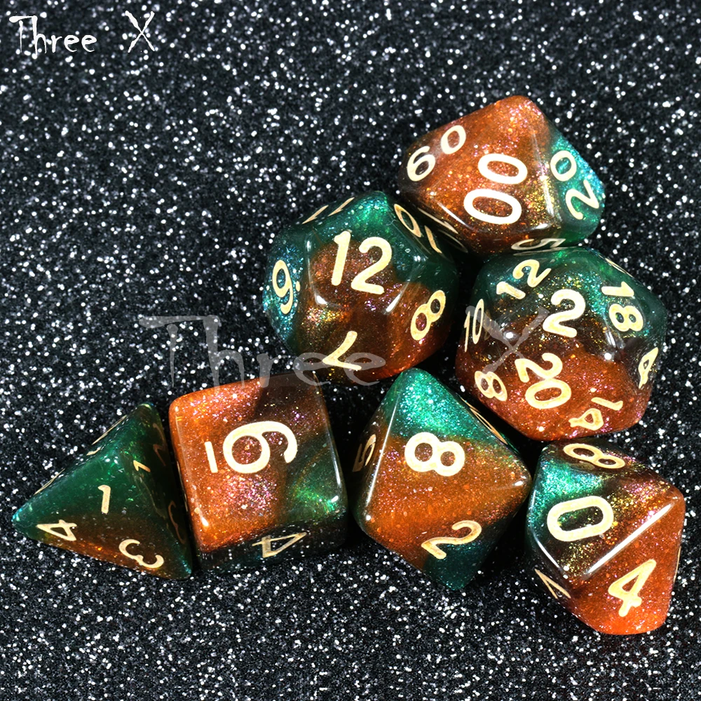 Carina Nebula Галактические кости Сияющие кости 7 шт. DnD РГП игры аксессуары хобби Рождественский подарок - Цвет: Carina Nebula
