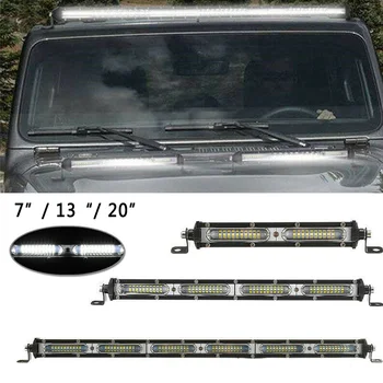 

Ultra-thin 7" 13" 20" LED Work Light Bar 10-30V Combo Spot Flood Beam Driving Light Waterproof For Car Jeep SUV ATV Truck Boat