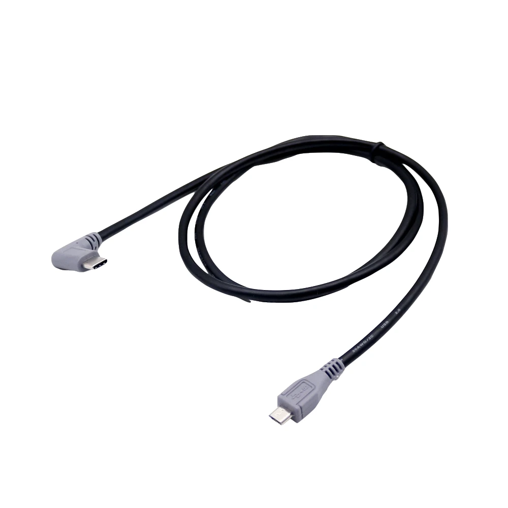 

20x USB 3.1 Type C Right Angle Male to Mini/Micro/Type C Male Plug Charging Data OTG Connector Cable 1M/3FT