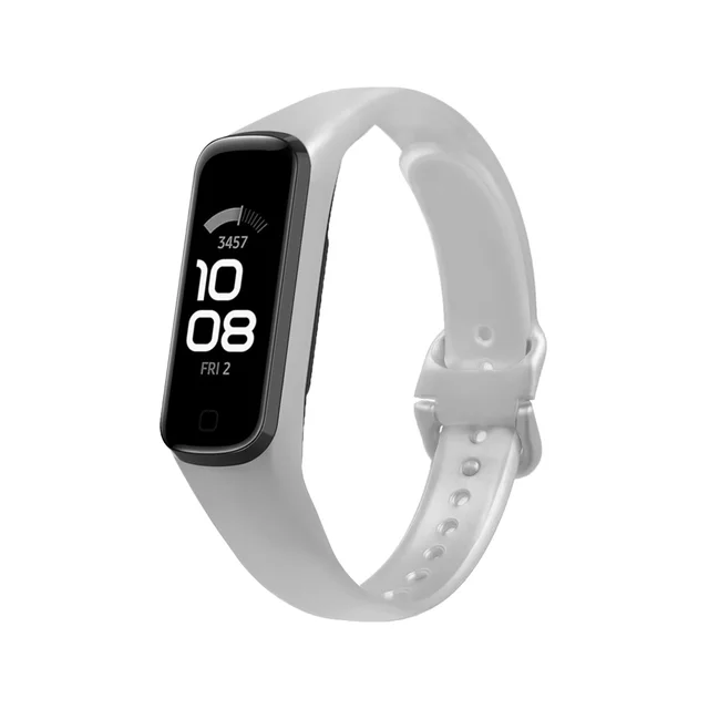Silicone Sport Band Strap For Samsung Galaxy Fit 2 SM-R220 Watch Bracelet Replacement Watchband Correa For Samsung Galaxy Fit2 Silver