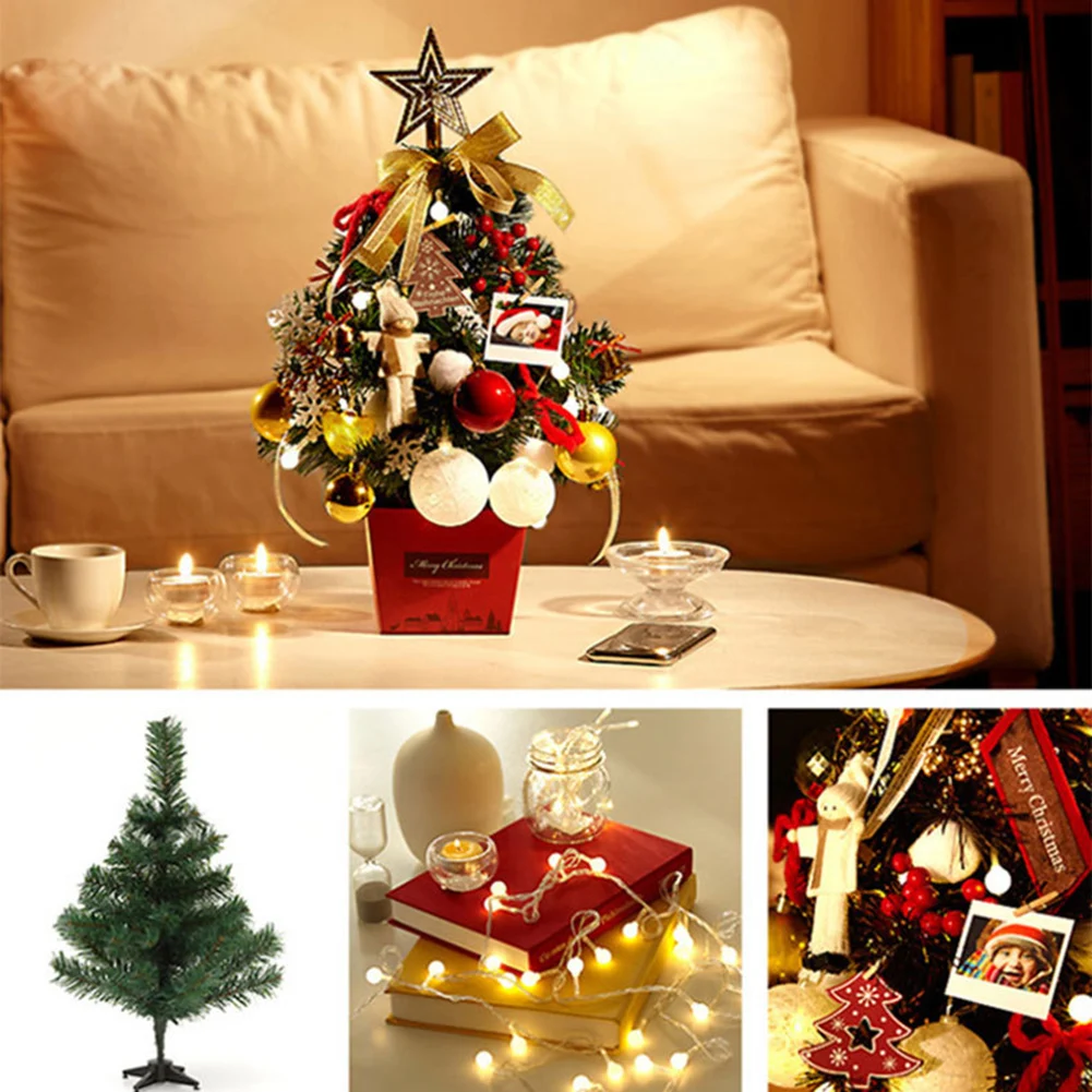 Mini Christmas Tree New Year Party Table Christmas Decoration For Home Office 