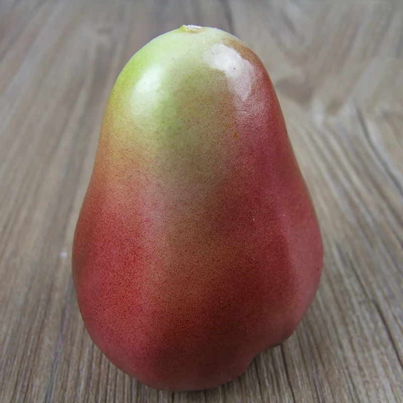 Artificial Fruit Simulation Apple Orange Lemon Peach Ornaments Craft Food Photography Props Fake Foam Fruits Home Decoration - Цвет: Wax Apple