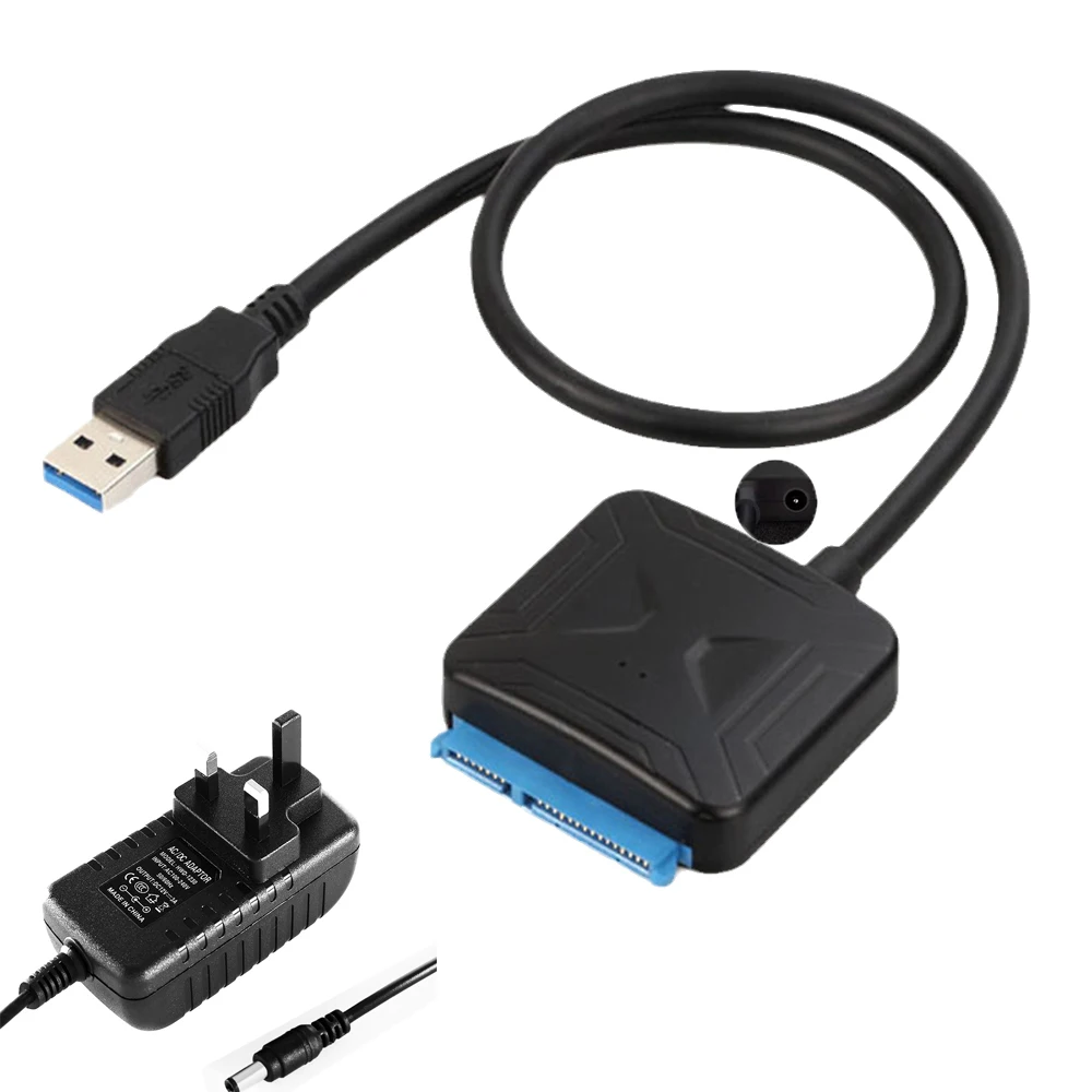 USB 3.0 SATA Adapter Cable with 12V2A Power Supply for 2.5/3.5 Inch HDD/SSD Support Description Image.This Product Can Be Found With The Tag Names Computer Cables Connecting, Computer Peripherals, PC Hardware Cables Adapters, Sata to usb adapter converter