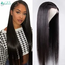 

Natural Black Human Lace Wigs 100% Real Smooth Indian Hair Transparent HD Lace Frontal 13x4 Wig Deal Bone Straight Cheap Sale