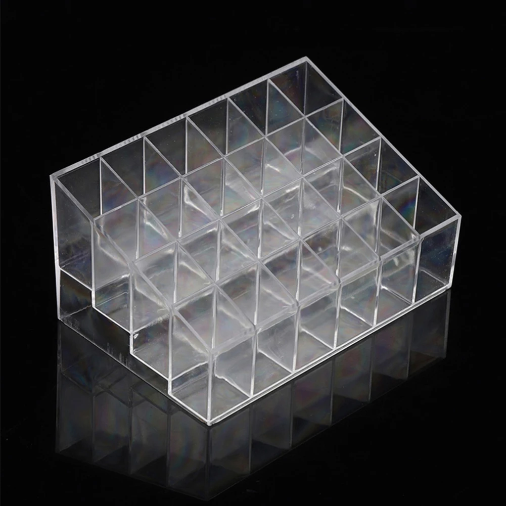 24 сетки косметический акриловый Органайзер ювелирные изделия помада дисплей держатель коробка