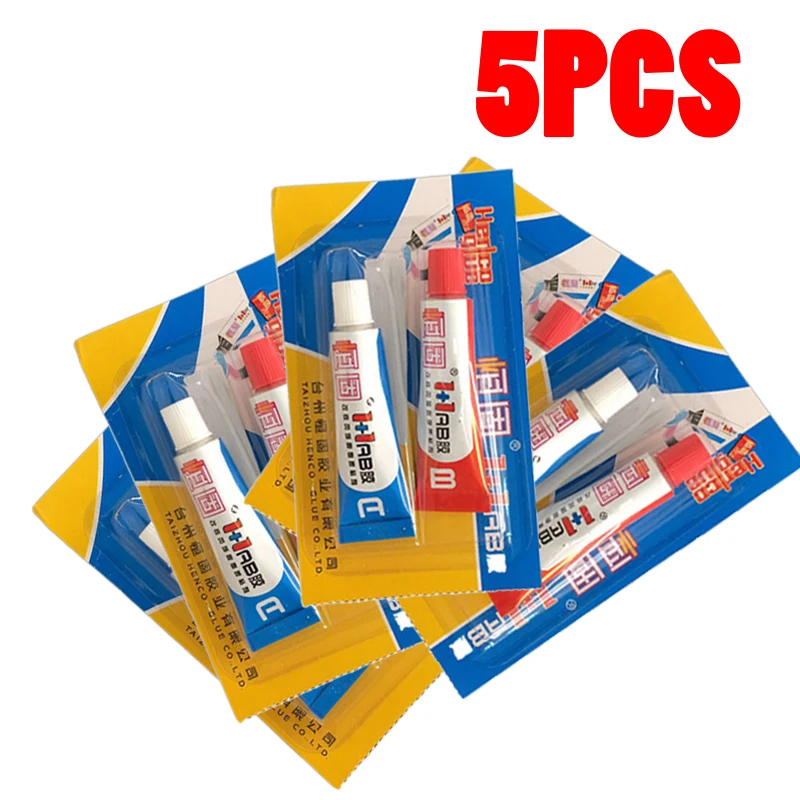 5pcs AB Glue Heavy Body Structure Acrylic Ornament Adhesive Metal