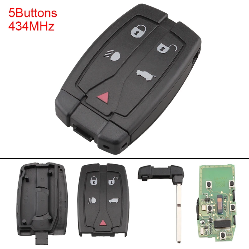 

433MHz 4 Buttons Portable Keyless Uncut Flip Remote Key Fob PFC7953 Chip Car Key for Land Rover Freelander 2006-2012