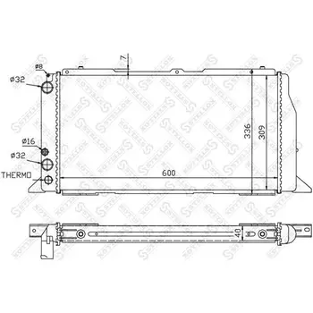 

Radiator cooling system Audi 80 1.6-1.9D 86-91 STELLOX 10-25