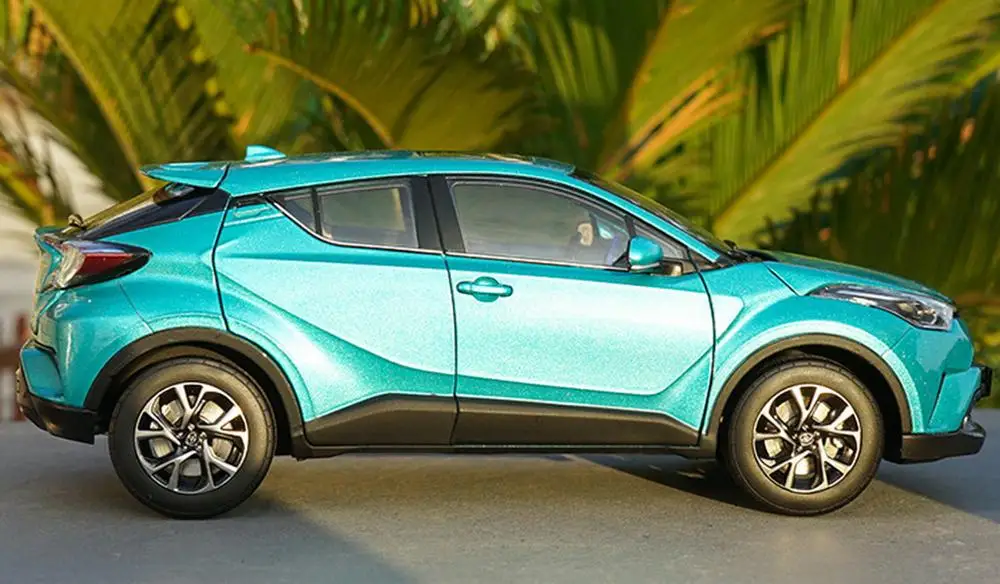1/18 Масштаб Toyota C-HR CHR зеленый литье под давлением автомобиля модельные игрушки, коллекционные подарок NIB