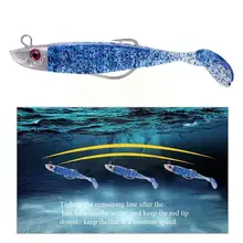 8cm Jig Fish Sinking Fishing Lure Salt Water Body Jigging Soft Bait Carp Natural Live Vivid S3e4