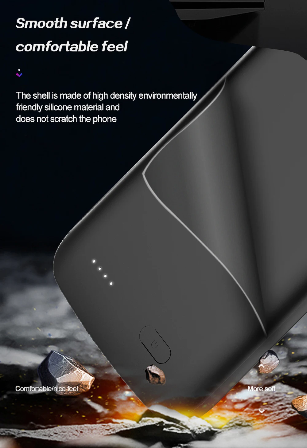 Чехол для аккумулятора для Iphone 11 Pro, чехол для зарядного устройства для Iphone 11 Pro Max, Мягкая силиконовая зарядка, внешняя задняя крышка, внешний аккумулятор