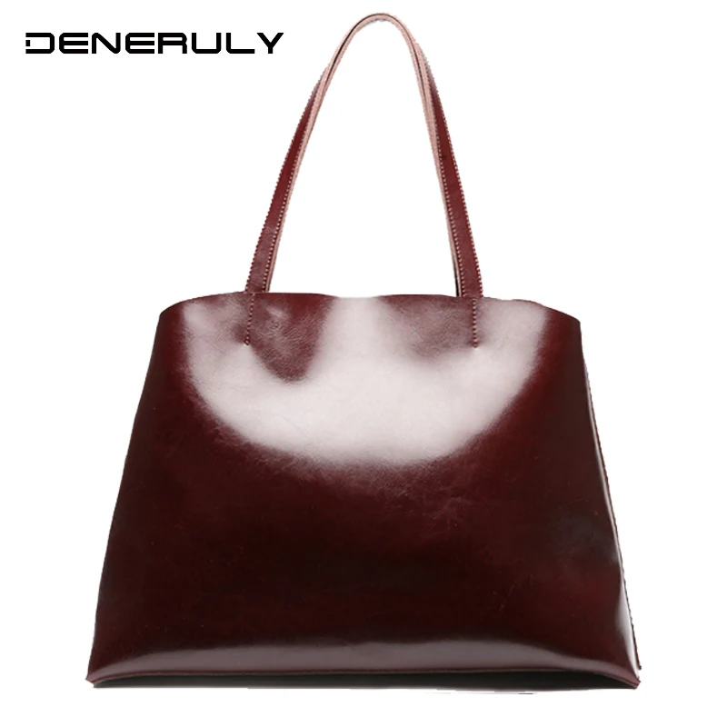 Cowhide Soft Genuine Leather Handbag Female High Quality Luxury Women Bags Designer Vintage Real Tote Bag Sac Main Femme | Багаж и сумки
