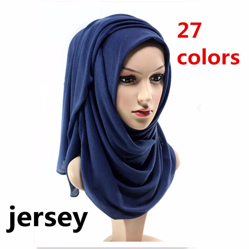 Мусульманский хиджаб из Джерси шарф мягкая шаль на голову foulard femme musulman islam одежда арабский обертывание головы шарфы hoofddoek