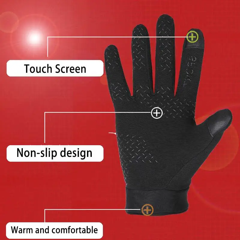 Морозостойкие унисекс водонепроницаемые Зимние перчатки для велоспорта теплые перчатки для сенсорного экрана для холодной погоды ветрозащитные противоскользящие перчатки