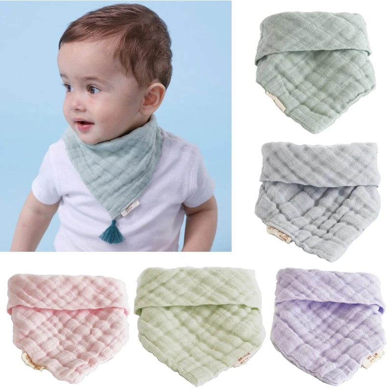 

Baby Bibs 6 Layers Gauze Boys Girls Bandana Burp Cloth Cotton Baby Triangle Scarf Newborn Feeding Saliva Towel Shower Gifts