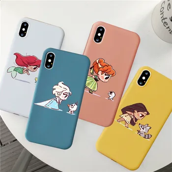 

Mini Princesses Mermaid Belle Snowwhite Coque Soft Phone Covers for Iphone 11 Pro Max X Xs Xr 7 8 Plus SE 2020 Silicone Cases
