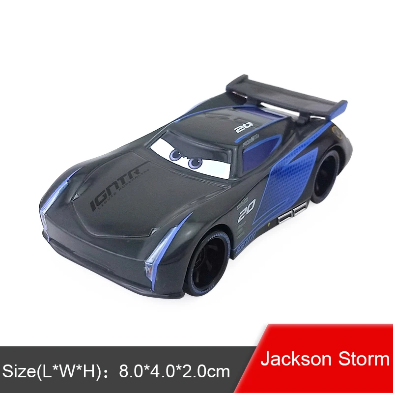Disney Pixar Cars 2 и 3 Lizzie Lightning McQueen Flo Jackson Storm Mater Hudson Ramirez 1:55 литые металлические игрушки из сплава детский подарок - Цвет: Jackson