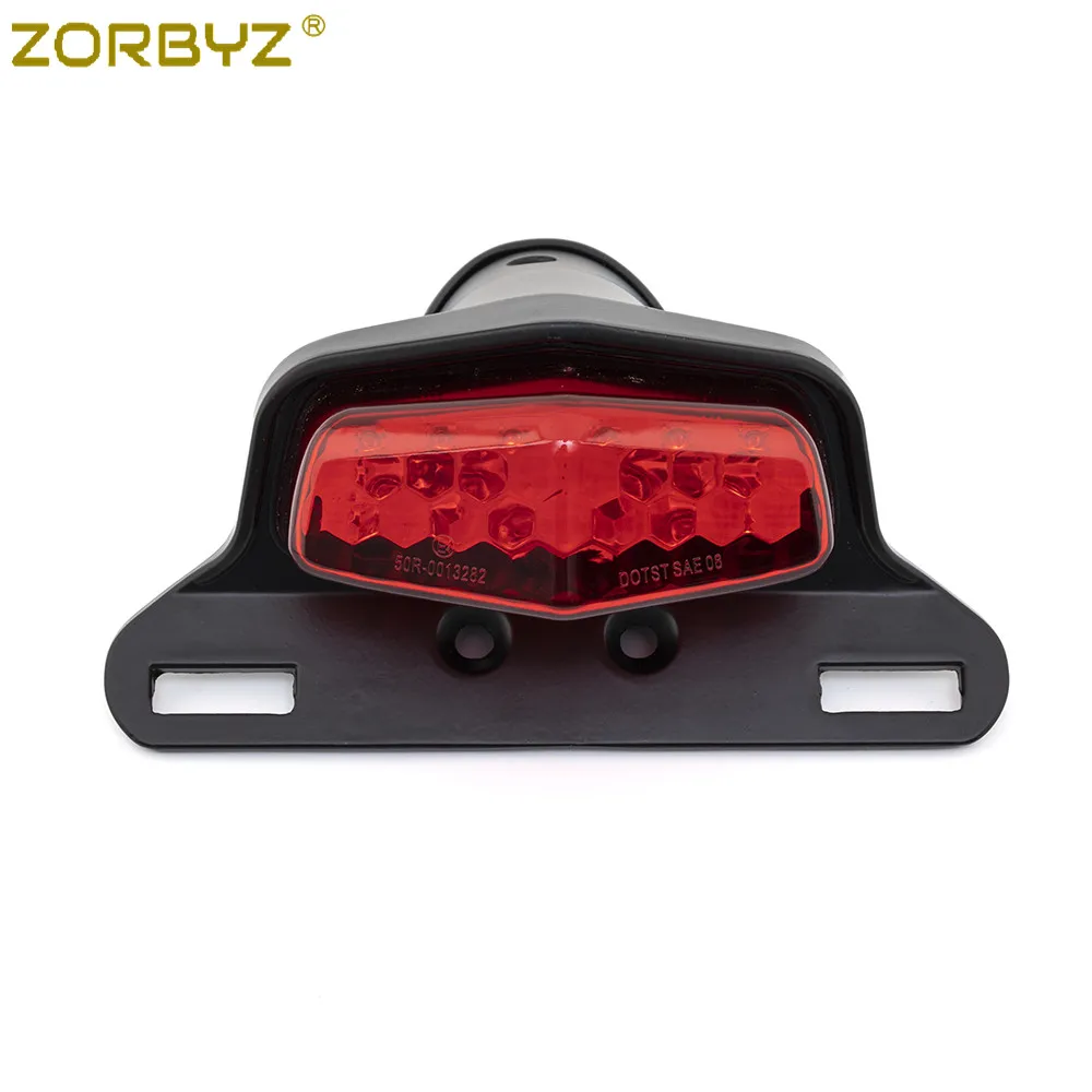 ZORBYZ Motorcycle Retro LED Tail Brake Light Lucas Style Taillight Brake Lamp E-Mark For Honda Triumph Cafe Racer Chopper