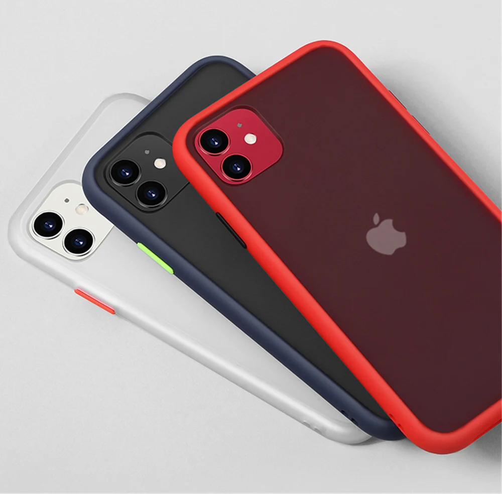 Оригинальный чехол для телефона iPhone 11 Pro X XR XS Max 7 8 Plus с контрастной цветной рамкой