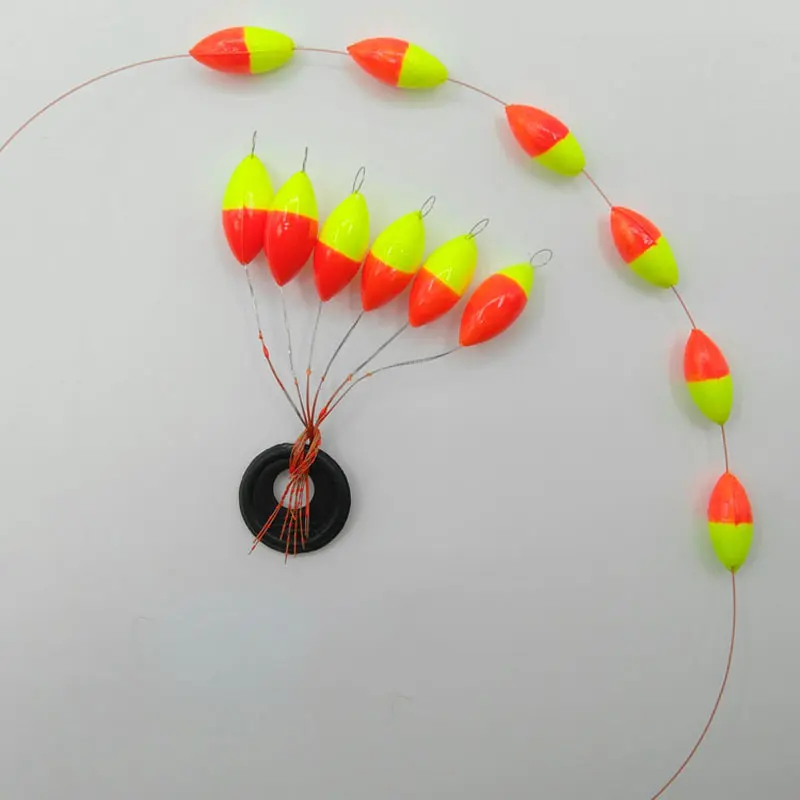 Seven-star Oval Fishing Float Space Beans Fix Stopper Floater Bobber 10set = 60pcs Fishing Tool