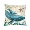 Turtle Pillow Case Sea Style Octopus Printing Throw Pillow Case Cover Sea Whale Pillowcases Pillow Case Pillowcase kussensloop 5
