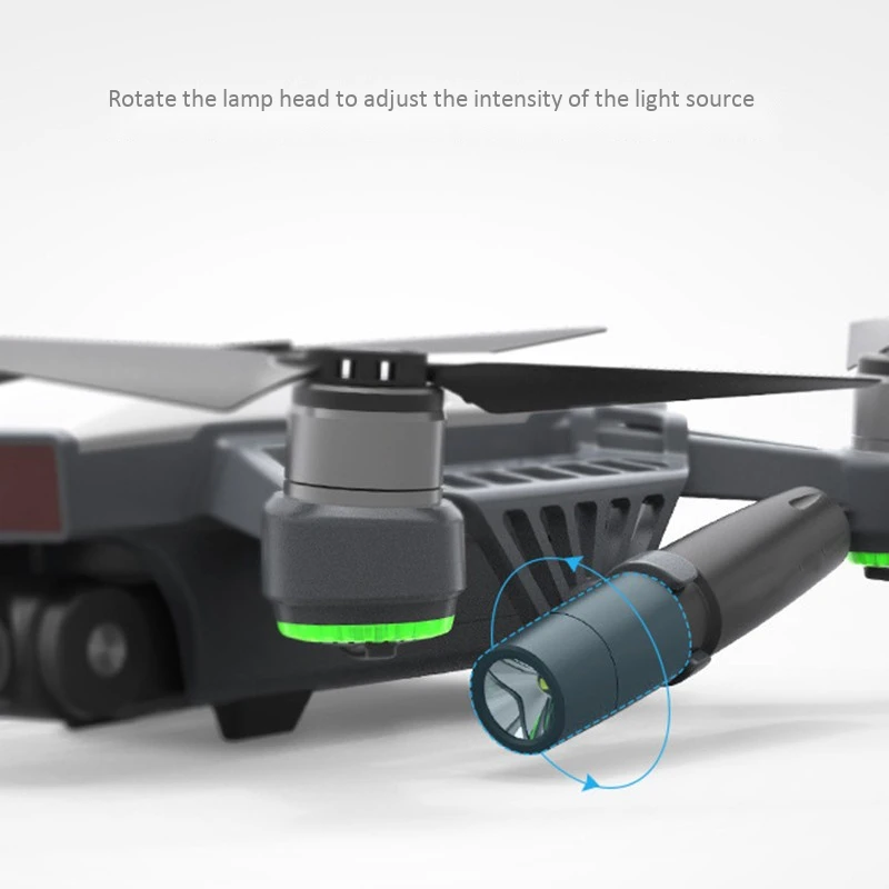 Подходит для Dji Mavic Pro-Spark светодиодный светильник аксессуары с регулируемым углом наклона маленькая вспышка светильник дистанционного Яркость ночное F светильник ing аксессуары
