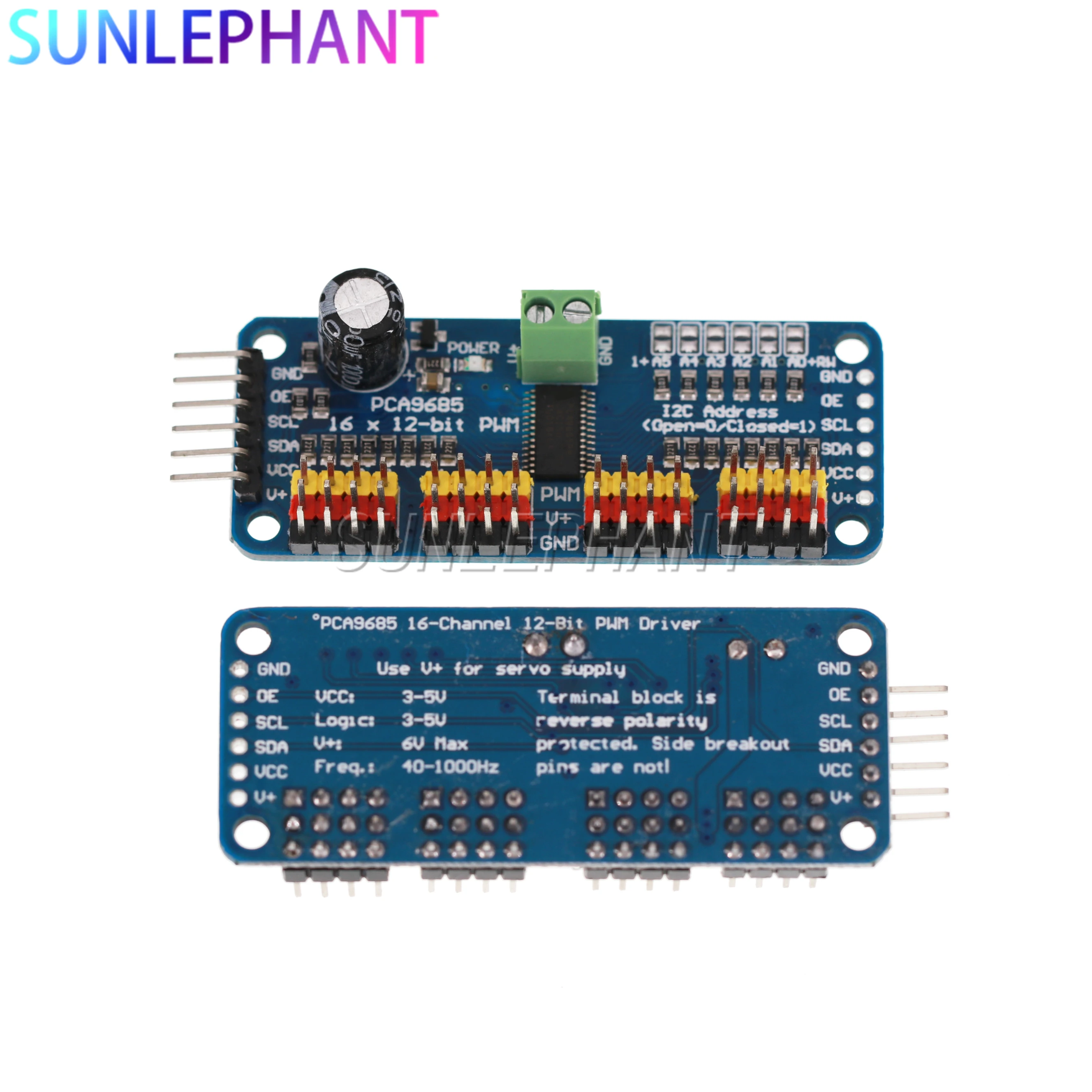 16 Canale 12-Bit Pwm/Servo Interfaccia Di Driver-I2C Pca9685 Modulo Raspberry Pi Shield Modulo Servo Shield