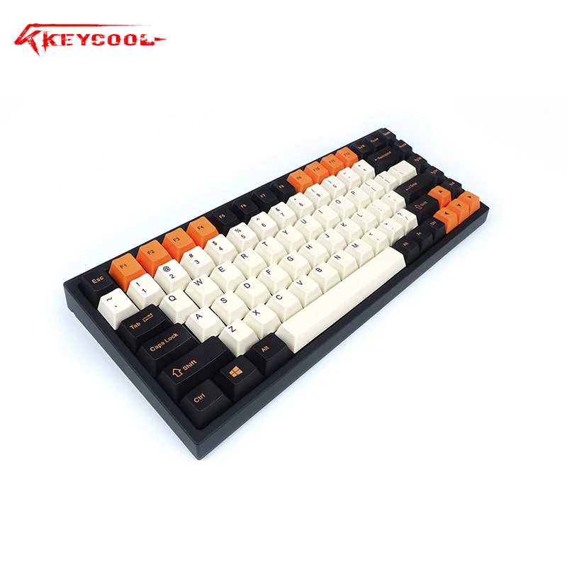 Keycool PBT ключ крышка ANSI сторона/позитив/Передняя печать Cherry MX ключ крышка набор для TKL 84/60% игровая клавиатура подходит keycool84 Akko84