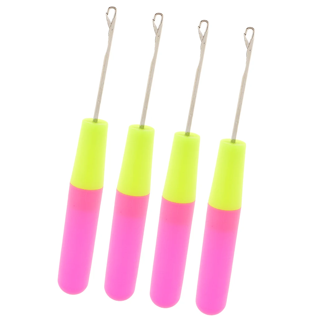 4Pieces Weaving Latch Hook Crochet Needle Set for Micro Braid Hair