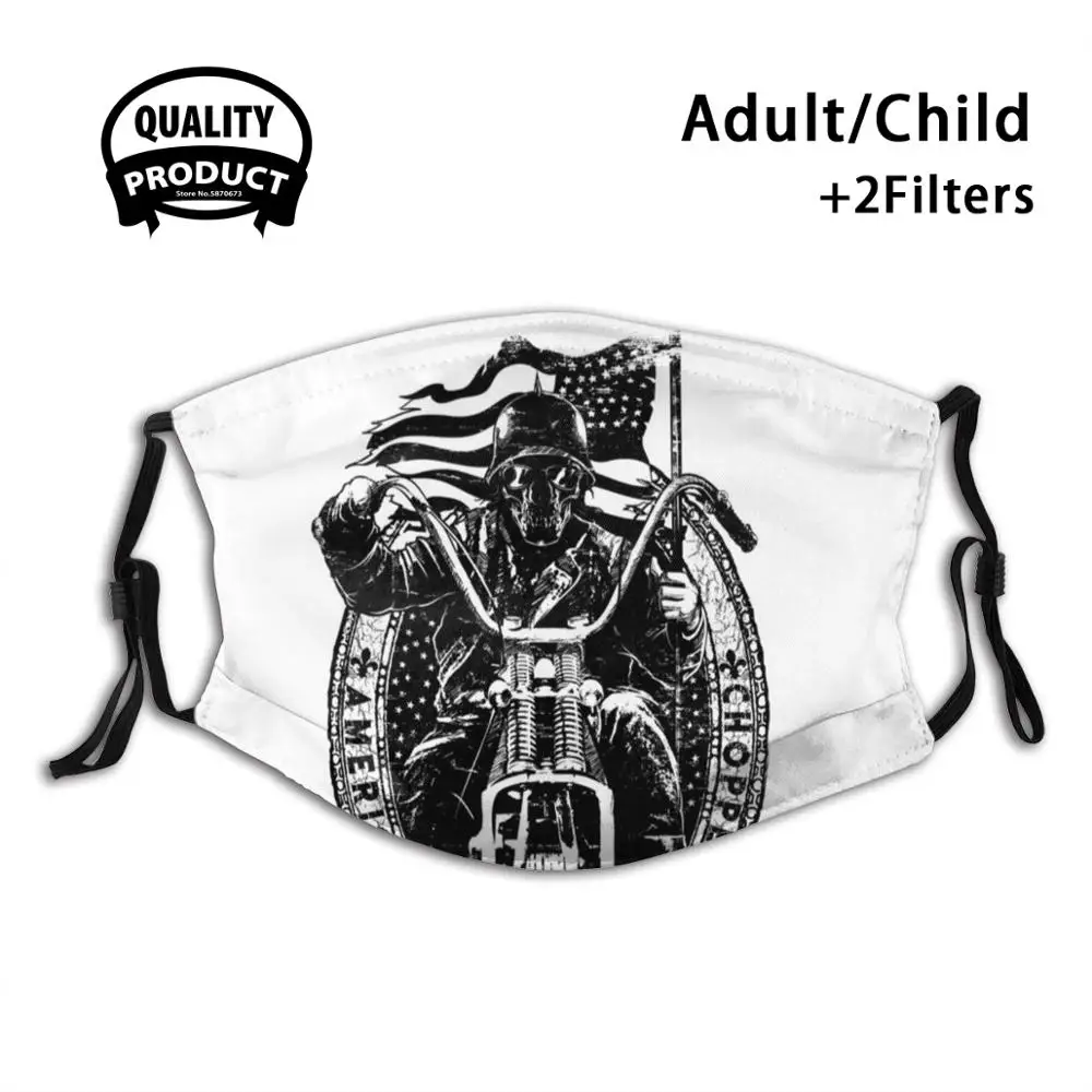 

Biker Design Reusable Mouth Mask Washable Filter Anti Dust Face Masks Motorbike Racing Bike Race To Ride Biker Cool Moto Guzzi