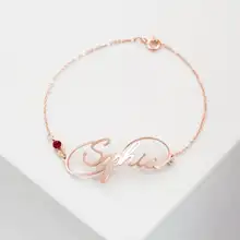 Duoying именной браслет Изящные инициалы браслет персонализированные ювелирные изделия пользовательские дети имя браслеты для мамы подружки невесты подарки