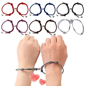 

2Pc Attract Couples Bracelets Best Friend Bracelet Women Men Charms Rope Weaving Magnet Attract Long-Distance Love Jewelry Gift