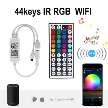 

24/44Keys RGB Wireless Controller Wifi Controller 24V RGB LED Music Controller WiFi Controller For 2835 WS2812 RGB LED Strip