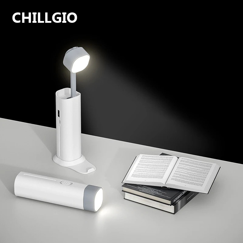 Портативные настольные лампы для чтения CHILLGIO с регулируемой яркостью зарядкой