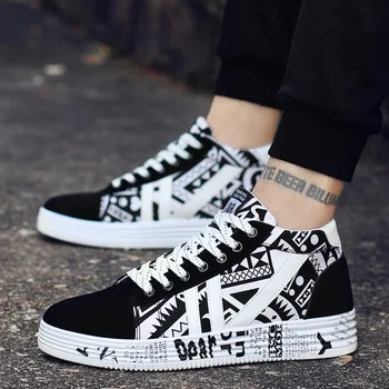 

Men Shoes Casual Vulcanized Winter Sneakers Unisex Fashion Graffiti Light Breathable Couple Sports Shoes Walking Men's Shoes