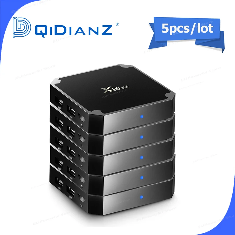 5 шт. X96 Мини Android 9 0 Smart tv box S905W Четырехъядерный 4K 1080P Full HD медиаплеер 64 бит X96mini