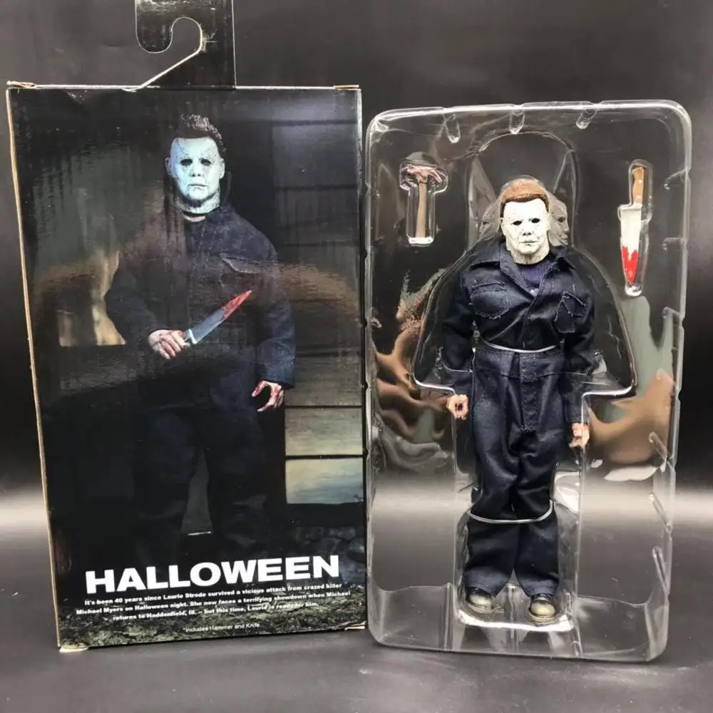 18CM Original NECA New Halloween Ultimate Real clothes Michael Myers Action Figure PVC Joint movable collection toy gift