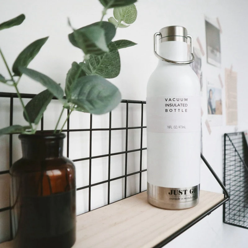 Stainless Steel Water Bottle Thermos Coffee Mug Water Bottle Vacuum Flask For Home Office Outdoor Sport Water Bottles