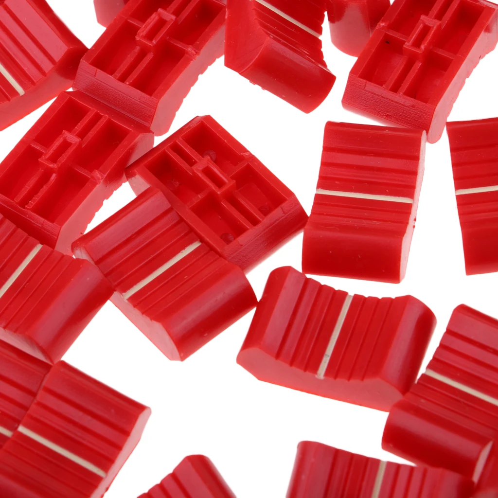 200 Pieces Touch Sensitive Slider Mixer Fader Knob Caps 4mm Slot