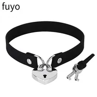 Femme noir Punk collier ras du cou en cuir Pu Goth Rivets collier ras du cou Pendientes fête Club Sexy gothique Femme bijoux 4