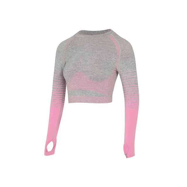 pink top Женские Бесшовные Легинсы Peeli, укороченный топ для тренажерного зала, комплект для йоги, спортивный костюм для тренировок, женская одежда, комплект для фитнеса, спортивная одежда, спортивный костюм - Цвет: pink top