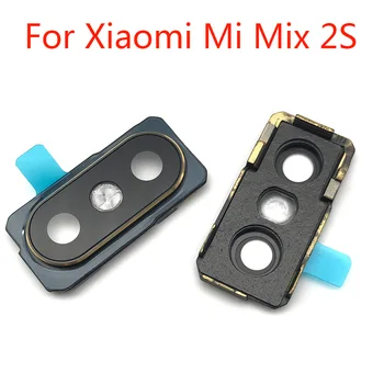 

20Pcs/lot Housing Back Rear Camera Glass Lens With Cover Frame Holder For Xiaomi Mix 2S