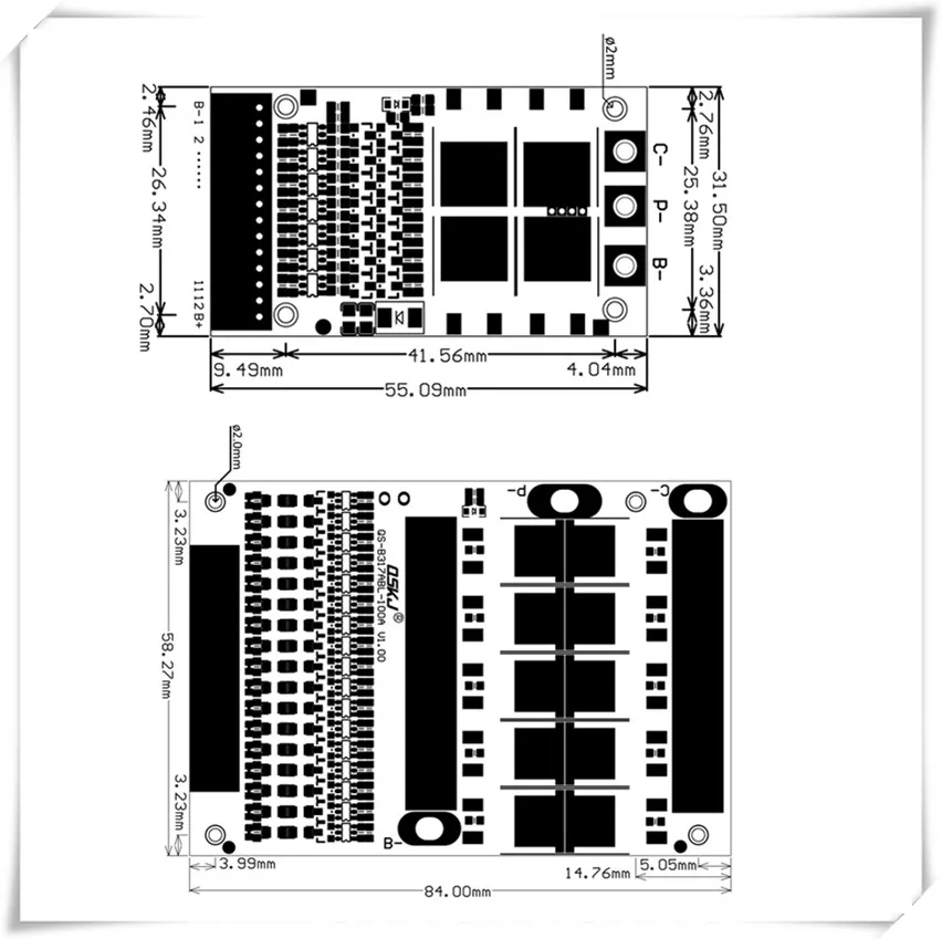 6S 7S 8S 9S 10S 11S 12S 13S 80A BMS баланс доска 24 в 36 в 48 в Ternary ЛИТИЕВАЯ/LiFePo4 батарея Защита доска электроинструменты