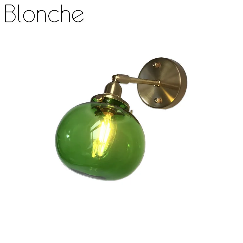 Настенный светильник Blonche, современное стекло, бра, Бра, Светильники для спальни, гостиной, внутреннего декора, E27, светящееся Скандинавское освещение, светильник